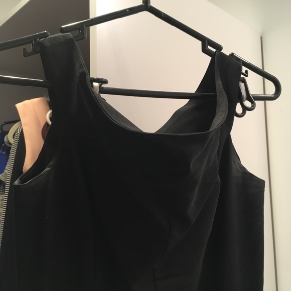 Black Knee Length Dress, A-Line - Picture 2 of 3